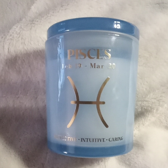 Modern Expressions Other - PISCES BLUE  ZODIAC CANDLE! GUAVA MANDARIN SCENT! NEW!